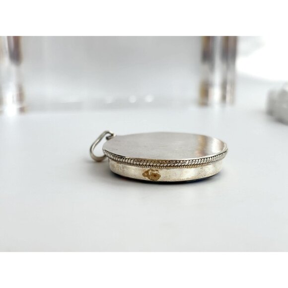 RARE & Stunning Gemstone Inlay Geometric Southwest Artisan 925 Vintage Pendant - Picture 6 of 10